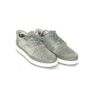 Donald J Pliner Miranda Platform Sneaker Size 9 Gray Suede Leather Lace Up Shoe
